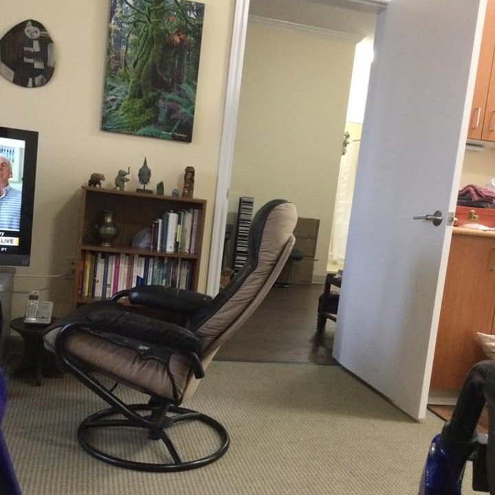 Room with an open door